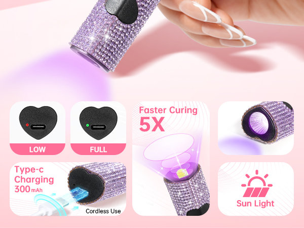 purple nail lamp