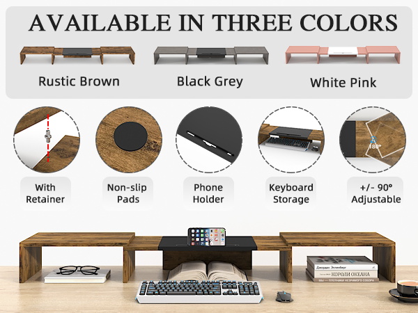 WESTREE Triple Dual Monitor Stand Riser