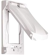 Hubbell-Bell MX1050W 1-Gang Weatherproof Universal Metal Flip Cover, Vertical/Horizontal 12-in-1,...