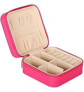 Jewelry Travel Organizer,Portable Jewelry Boxes Traveling Essentials for Women,Rose Red