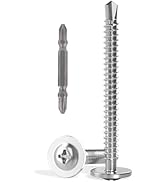 VGBUY Self Drilling Screws for Metal,410 Stainless Steel Self Tapping Sheet Metal Screws,Self Tap...