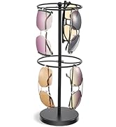 Lolalet Sunglasses Organizer Glasses Display Stand, Eyewear Storage Holder Double-layer Rack for ...