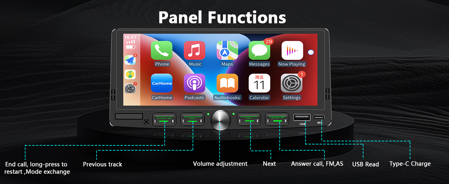 single din touchscreen radio