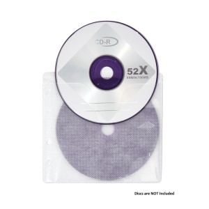 Progo Double-Sided Plastic Sleeves with Non-Woven Fabric for CD, DVD and BluRay Disc Storage