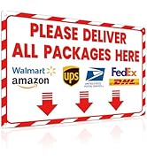 ALKB Please Deliver All Packages Here Arrows Delivery Sign for Packages - Delivery Instructions f...