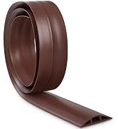LZEOY Cable Cover Floor 6FT, Brown Floor Cord Cover, Single Cord Protector Extension Cord Covers ...