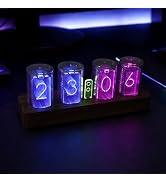 Tikonir LED Nixie Tube Clock, Small Digital Clock with 7 Modes Display, Digital Alarm Clock with ...