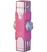 GADATOP Electric Lighter Metal Body Lighter Windproof Lighter USB Rechargeable Flameless Lighter ...