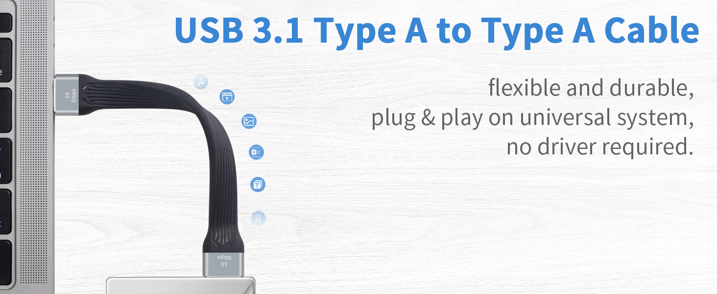 USB 3.0 Type A Male to Male Cable