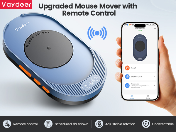 Mouse Mover Jiggler Device with APP Remote Control and Timer Function