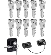 10 Pack Universal Keys for Refrigerator and Cabinet Locks, Metal Lock Key for Fridge Drawer Cabin...