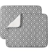 Dish Drying Mat for Kitchen 2 Pack, Ultra Absorbent Microfiber Dishes Drainer Mats by Subekyu,19....