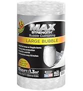Duck Max Strength Bubble Cushioning Wrap for Moving & Shipping, 15 FT, Large Bubble Packing Wrap ...