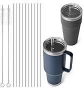 Diumepo Straw for YETI Rambler 42 oz Straw Cup, Reusable Clear Transparent Tritan Drinking Straws...