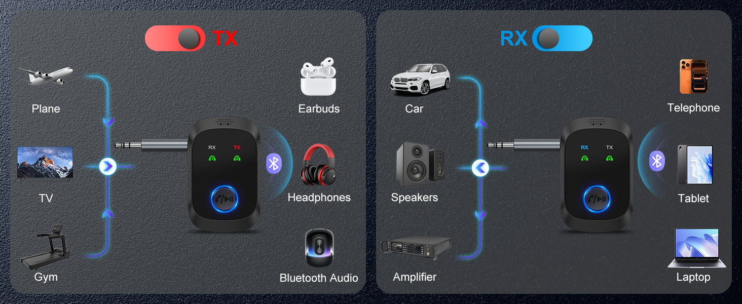 2-in-1 Bluetooth Adapter