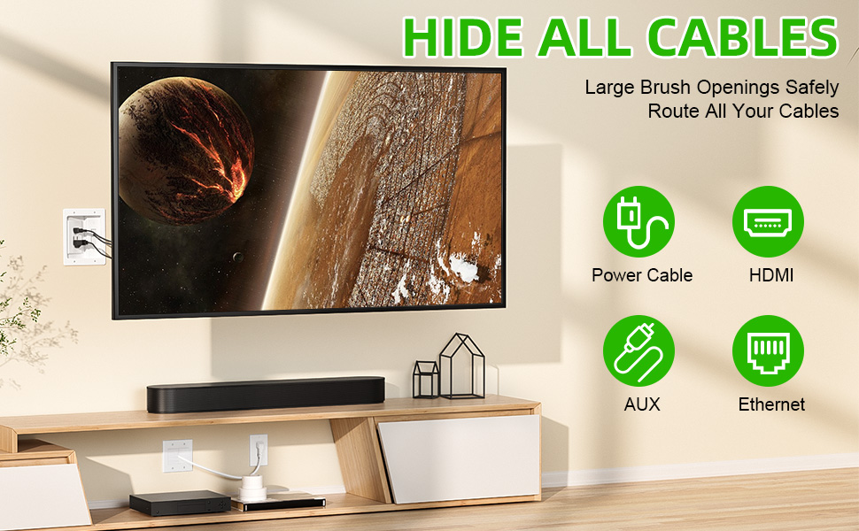 in wall cable management kit