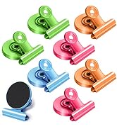 8Pack Refrigerator Magnets Magnetic Clips Fridge Magnets-Scratch Free Heavy Duty Magnetic Clips P...