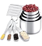 Joyhill Measuring Cups and Spoons Set of 8 Piece, Metal Stainless Steel Measuring Cups and Spoons...