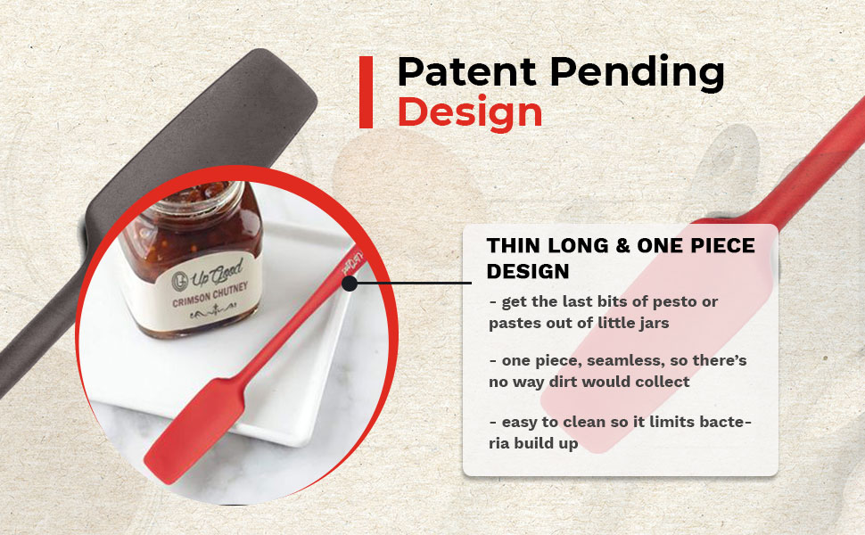 Thin Long One Piece Jar Spatula