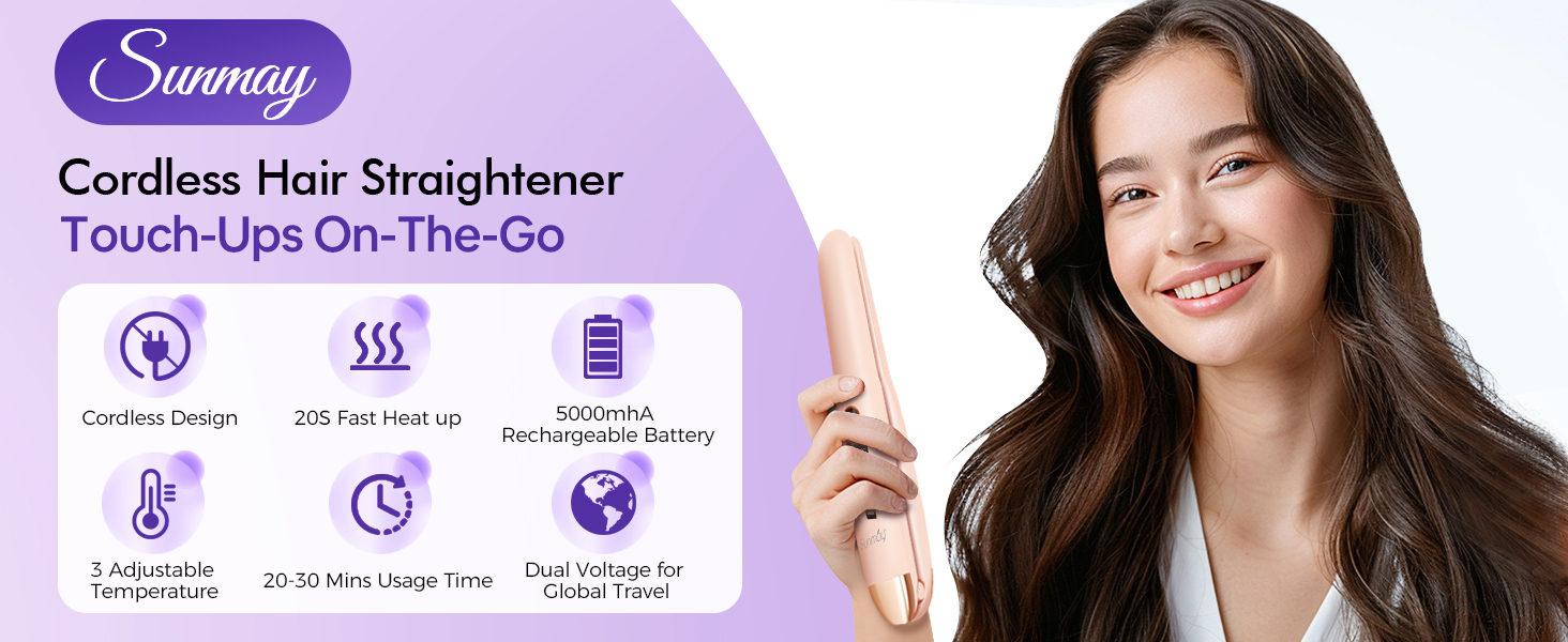 cordless mini hair straightener