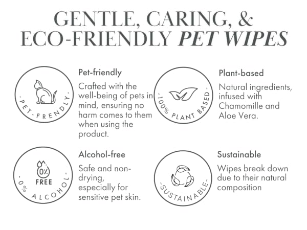 Gentle, Caring, Friendly Pet Wipes