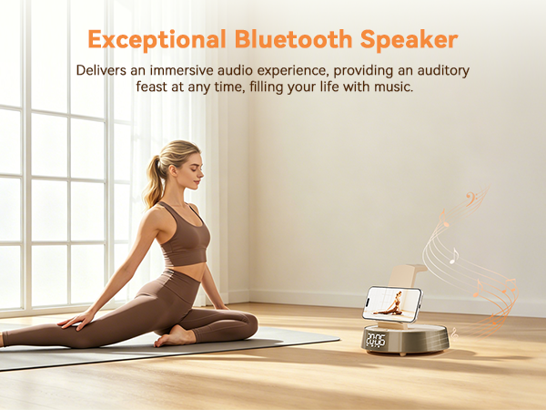 charge station with alarm clock Bluetooth speaker