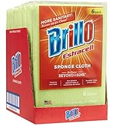 Brillo Estracell Durable Sponge Cloth, Forms to Hand and Non-Abrasive (Sponge Cloth, 6 Count (Pac...