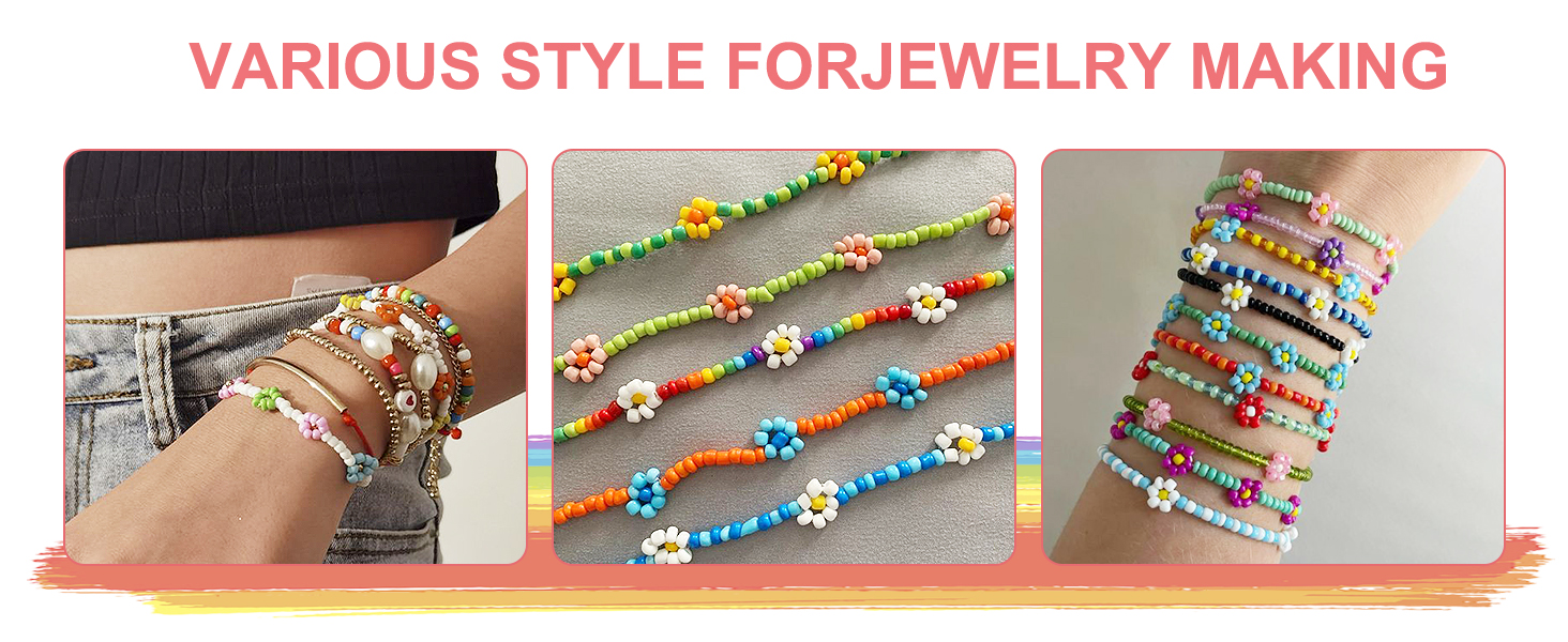 Glass Seed Beads for Jewelry Making Kit, Small Beads Friendship Bracelets Making Kits