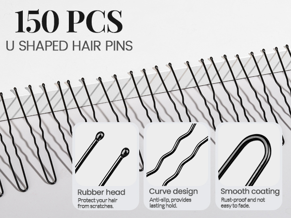 bobby pins black hair