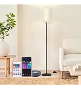 YHW Smart Floor Lamp with Linen Lamp Shade