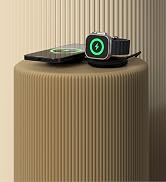Satechi OntheGo 2 in 1 Wireless Charger, Qi2 Portable Charger with 15W Fast Charging for iPhone ...