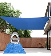 Windscreen4less Sun Shade Sail Rectangle 20' x 24' Sun Block Canopy A-Ring Fabric Shelter Cover f...