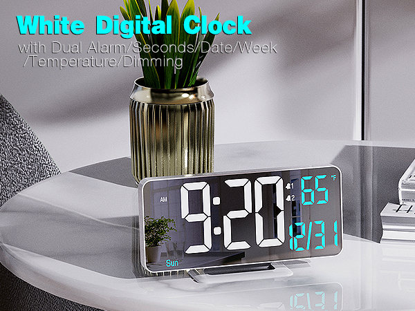 led clock with date time week