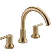 Delta Faucet Trinsic 2-Handle Widespread Roman Tub Faucet, Gold Tub Faucet, Roman Bathtub Faucet,...