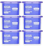 CLEVAST Moisture Absorber Boxes 6 Pack, 10 Oz Dehumidifier for Closet & Bathroom, Humidity Absorb...