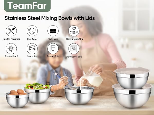 Khaki Mixing Bowls