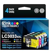 E-Z Ink LC3033XXL Compatible Replacement for Brother LC3033 Ink Cartridges BK/C/M/Y LC3033 XXL LC...