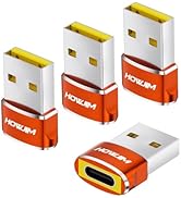 USB to USB C Adapter,PD/QC Fast Charging USB 2.0 480Mbps Data Transfer,USB C Female to A Male Cha...