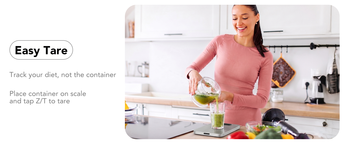 food scale with tare function