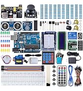 Miuzei Starter Kit Compatible with Arduino R3 Projects with Microcontroller, LCD1602 Module, Brea...