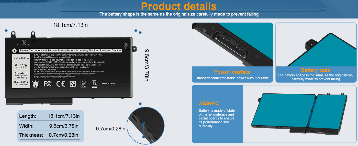 R8D7N 1V1XF Laptop Battery