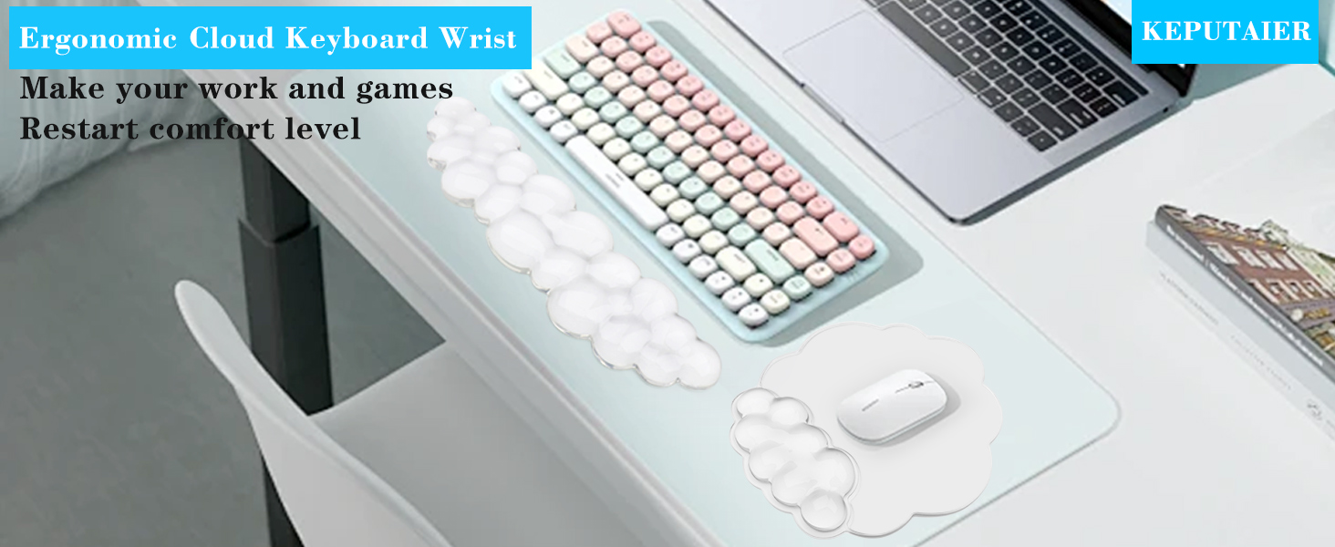 Gel Cloud Keyboard and Mouse Wrist Rest