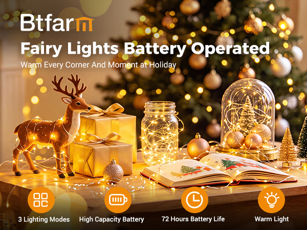 fairy lights battery with 3 modes