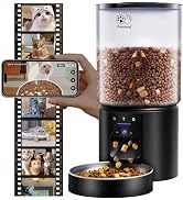Frienhund Automatic Cat Feeder with 2K HD Camera: 5G WiFi Automatic Dog Feeder with Sealed Outlet...