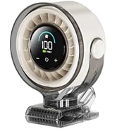 Coolhill Desk Fan, 3-in-1 Rechargeable Stroller & Clip-On Fan for Bedroom | White; 3-8H Cordless ...
