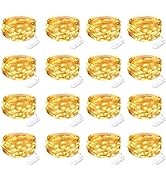 16 Pack Led Fairy Lights Battery Operated String Lights 7 Feet 20 LED Waterproof Twinkle Lights M...
