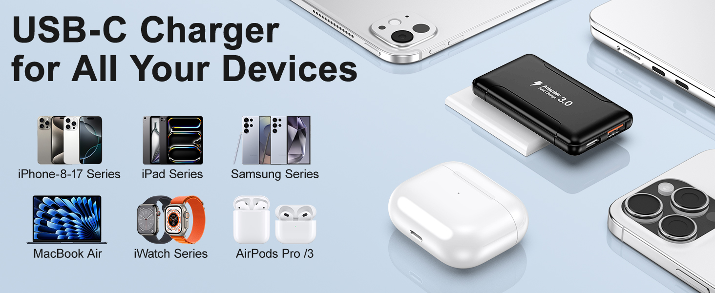 flat usb c wall charger