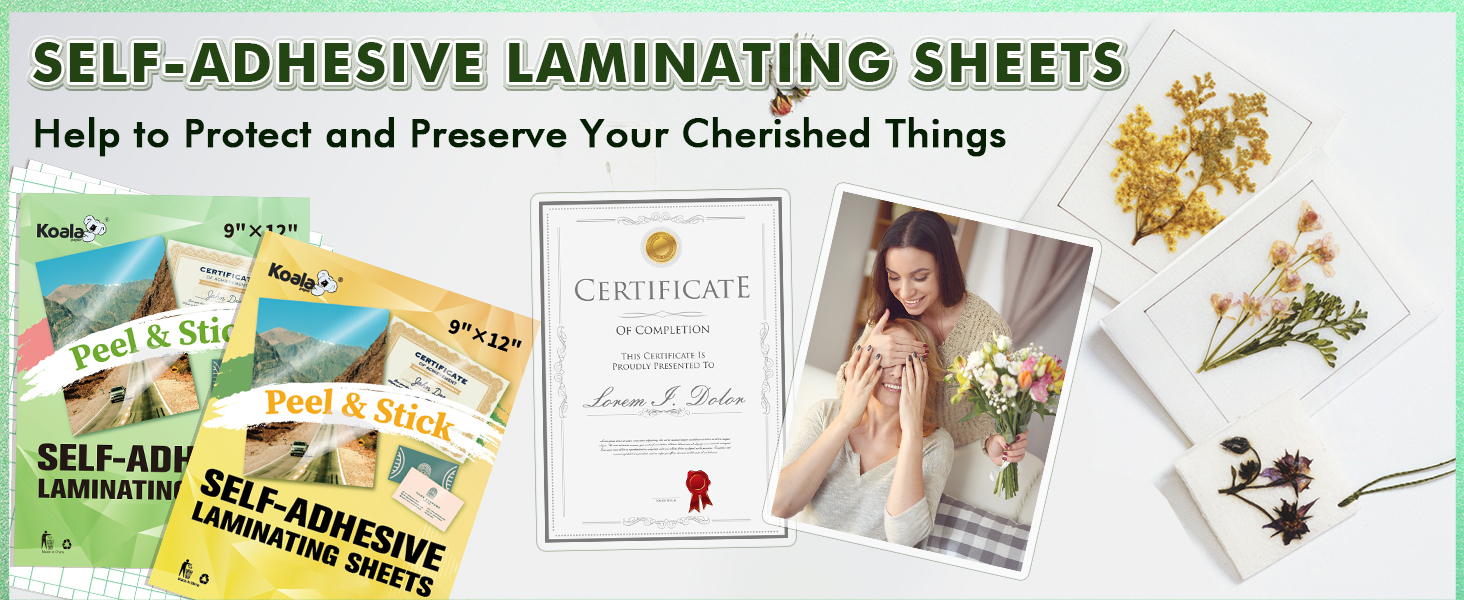 self adhesive laminating sheets