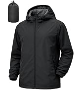 UIQUR Men's Rain Jacket Windbreaker Waterproof Jacket Raincoat Cycling Running Hiking Gear Hood L...
