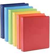 SUQJOY 1 inch 3-Ring Binde with 2 Inside Pockets, Clear View Binder Holds 8.5'' x 11''US Letter S...